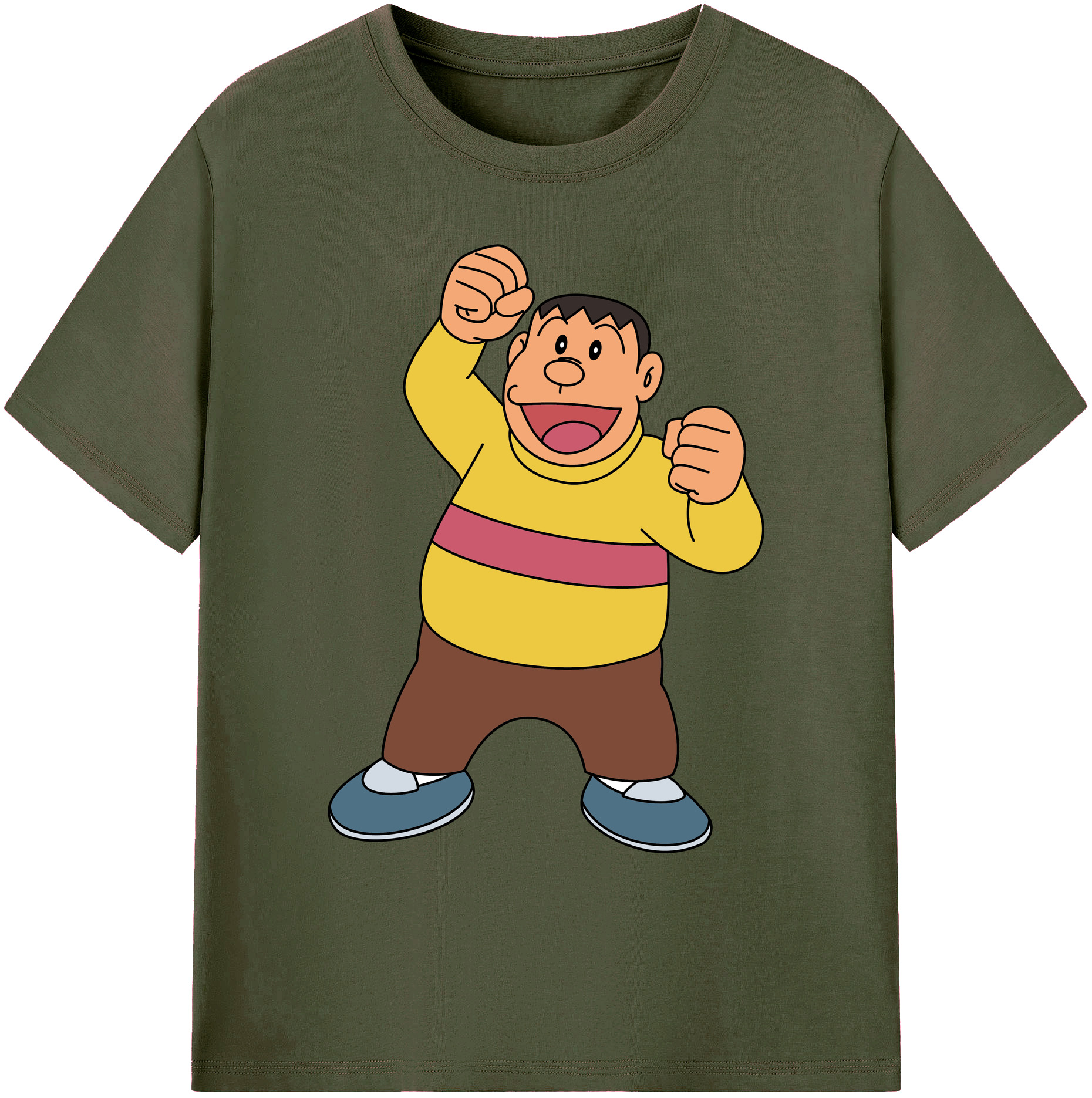 （画像用） ドラえもん 剛田武 Doraemon Gouta Takeshi 綿100％ メンズ半袖Tシャツ｜肌触りやわらか＆通気性